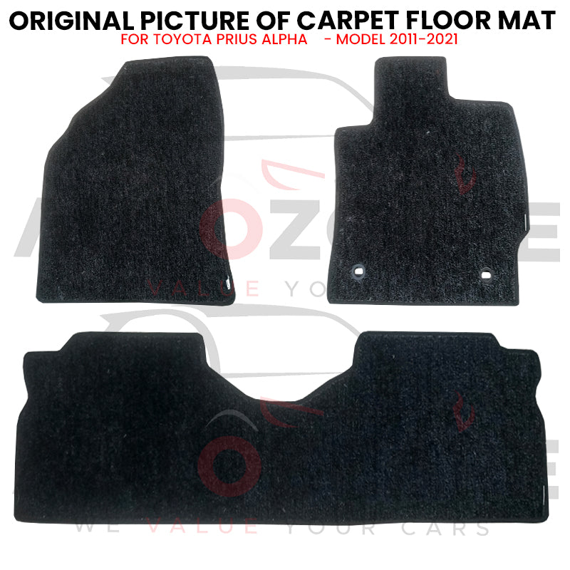 Toyota Prius Alpha Genuine Fitting Carpet Floor Mat 3PCS - Model 2011-2021