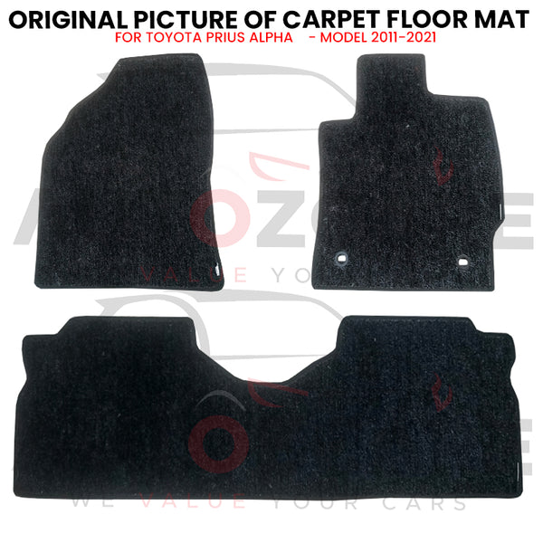 Toyota Prius Alpha Genuine Fitting Carpet Floor Mat 3PCS - Model 2011-2021