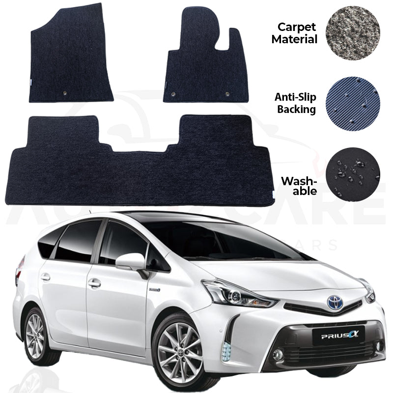 Toyota Prius Alpha Genuine Fitting Carpet Floor Mat 3PCS - Model 2011-2021