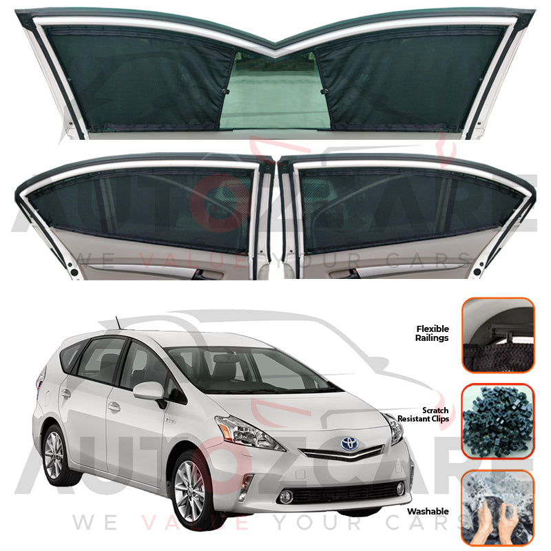 Toyota Prius Alpha Custom Car Sliding Curtains - Model 2009-2015