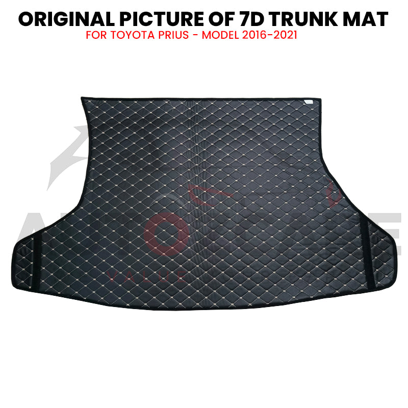 Toyota Prius 7D Custom Car Trunk Mat - Model 2016-2021