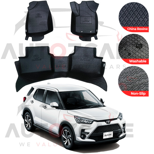 Toyota Raize China Rexine Floor Mat (Tray Style) 3PCS - Model 2019-2025