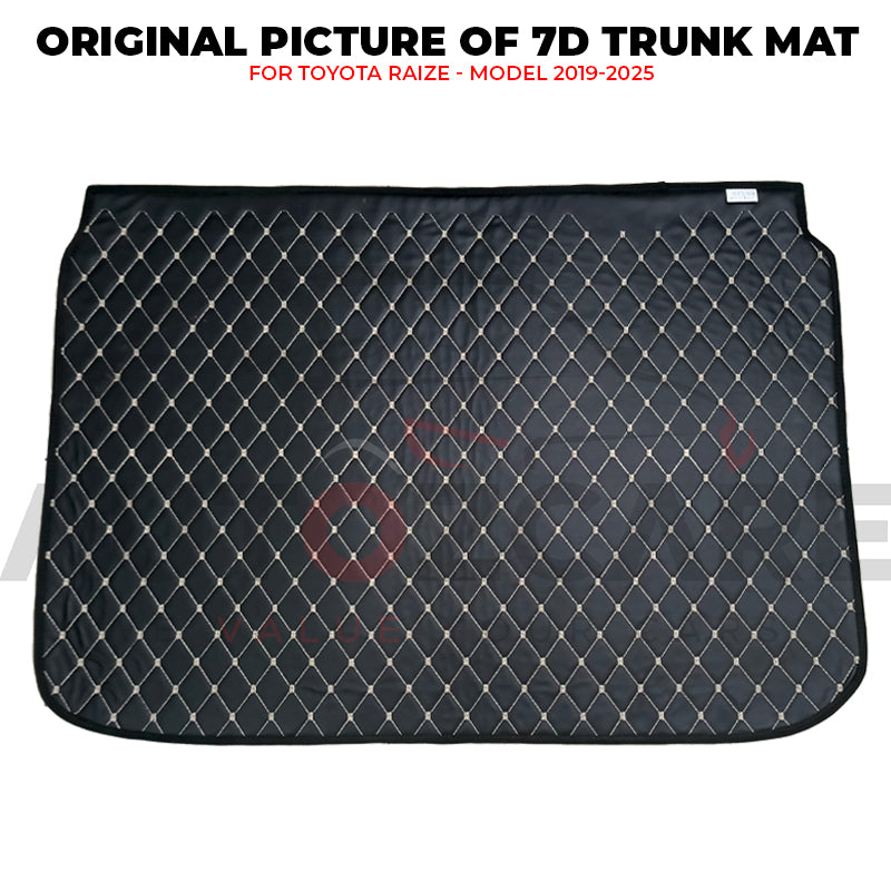 Toyota Raize 7D Custom Car Trunk Mat - Model 2019-2025