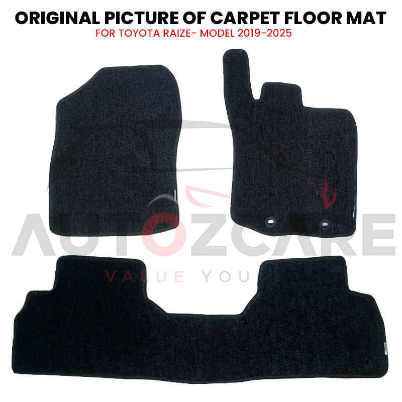 Toyota Raize Genuine Fitting Carpet Floor Mat 3PCS - Model 2019-2025