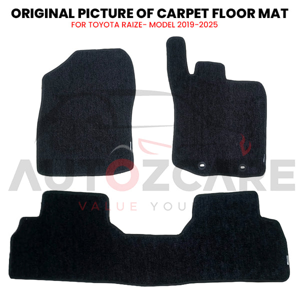Toyota Raize Genuine Fitting Carpet Floor Mat 3PCS - Model 2019-2025