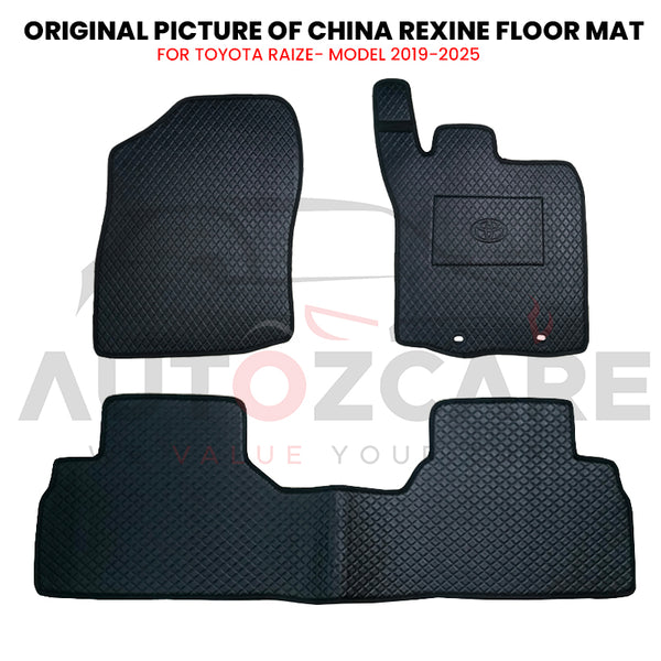 Toyota Raize China Rexine Floor Mat 3PCS - Model 2019-2025