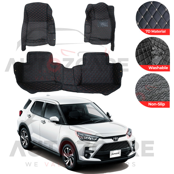 Toyota Raize 7D Floor Mat (Tray Style) 3PCS - Model 2019-2025