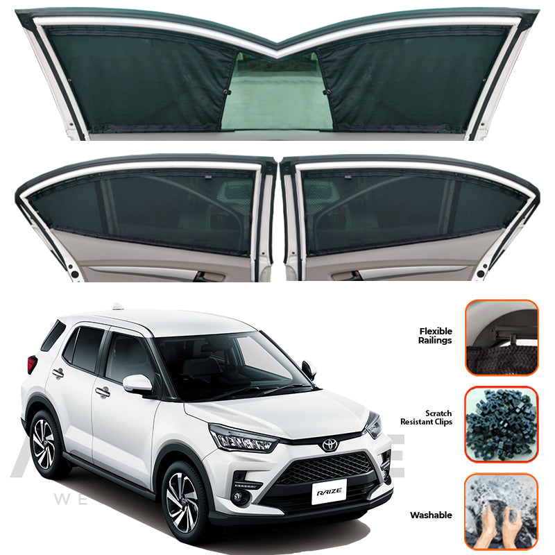 Toyota Raize Custom Car Sliding Curtains - Model 2019-2025