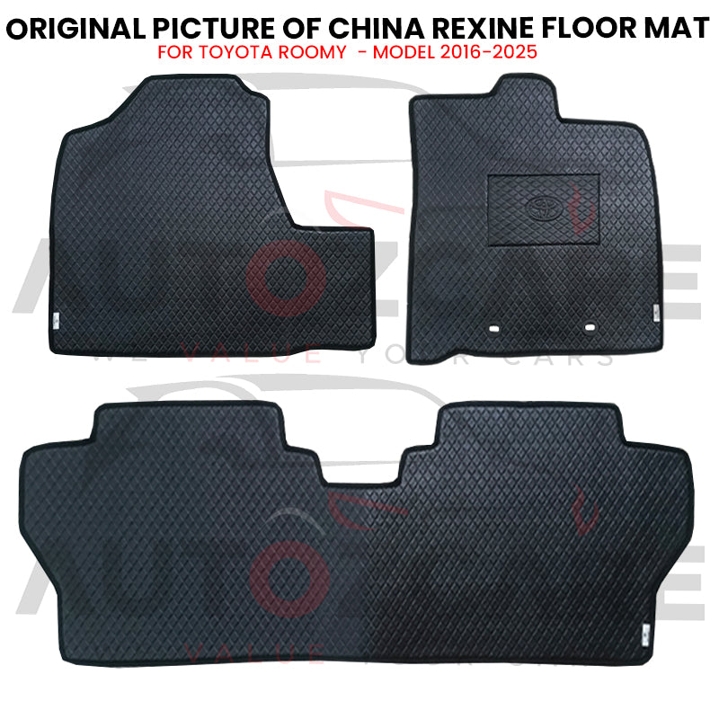Toyota Roomy China Rexine Floor Mat 3PCS - Model 2016-2025
