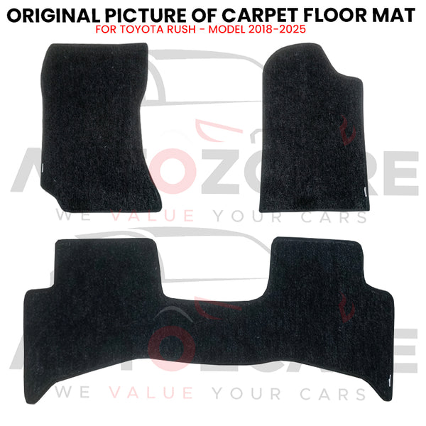 Toyota Rush Genuine Fitting Carpet Floor Mat 3PCS - Model 2018-2025