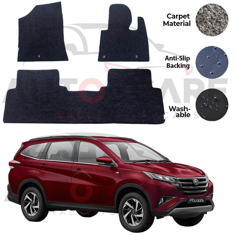 Toyota Rush Genuine Fitting Carpet Floor Mat 3PCS - Model 2018-2025