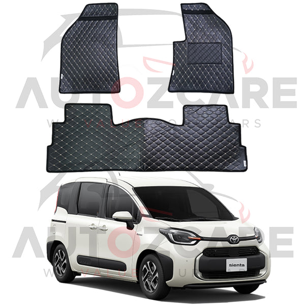 Toyota Sienta 7D Floor Mat (Flat Style) 7PCS - Model 2015-2022