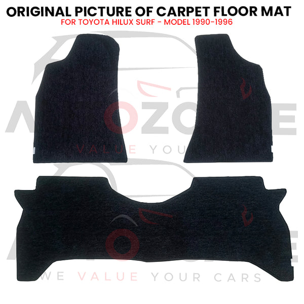 Toyota Hilux Surf Genuine Fitting Carpet Floor Mat 3PCS - Model 1990-1996
