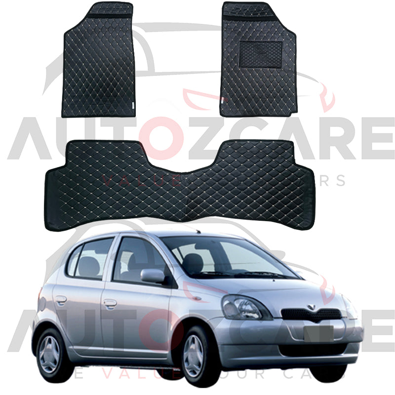 Toyota Vitz 7D Floor Mat ( Flat Style ) - Model 1998-2004