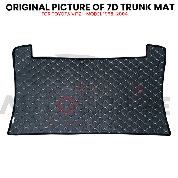 Toyota Vitz 7D Custom Car Trunk Mat - Model 1998-2004
