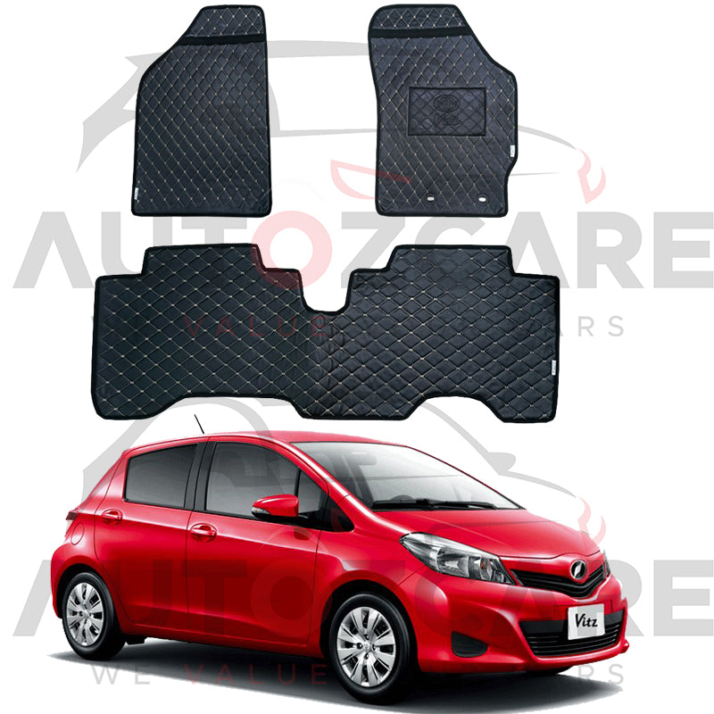 Toyota Vitz 7D Floor Mat ( Flat Style ) - Model 2005-2011