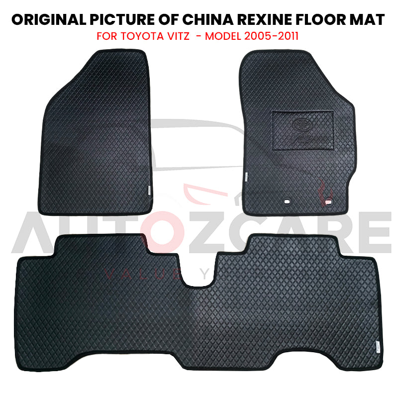 Toyota Vitz China Rexine Floor Mat 3PCS - Model 2005-2011