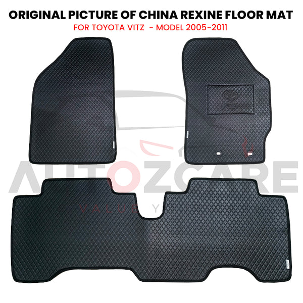 Toyota Vitz China Rexine Floor Mat 3PCS - Model 2005-2011