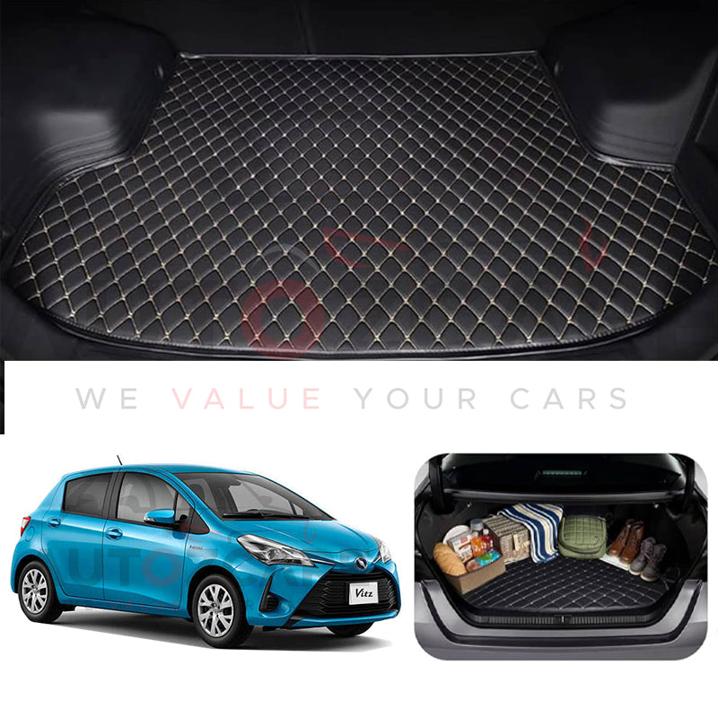 Toyota Vitz 7D Custom Car Trunk Mat - Model 2012-2020