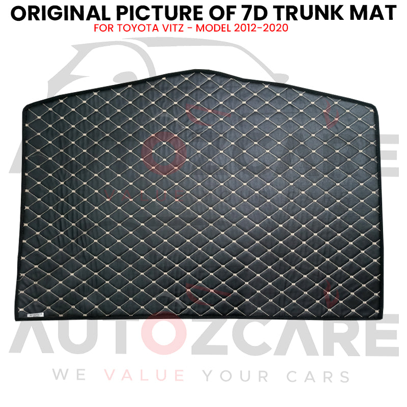 Toyota Vitz 7D Custom Car Trunk Mat - Model 2012-2020