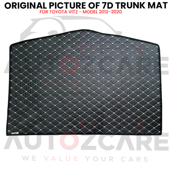 Toyota Vitz 7D Custom Car Trunk Mat - Model 2012-2020