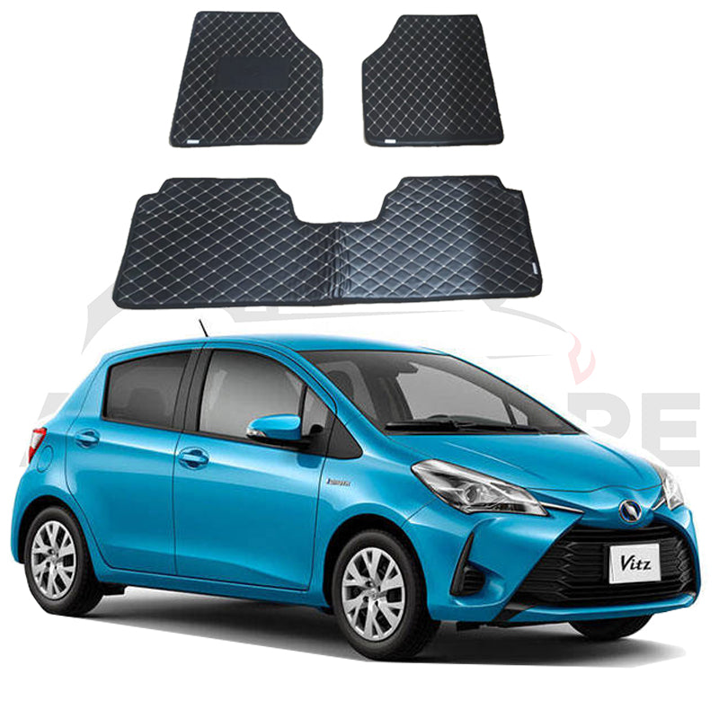 Toyota Vitz 7D Floor Mat ( Flat Style ) - Model 2012-2020