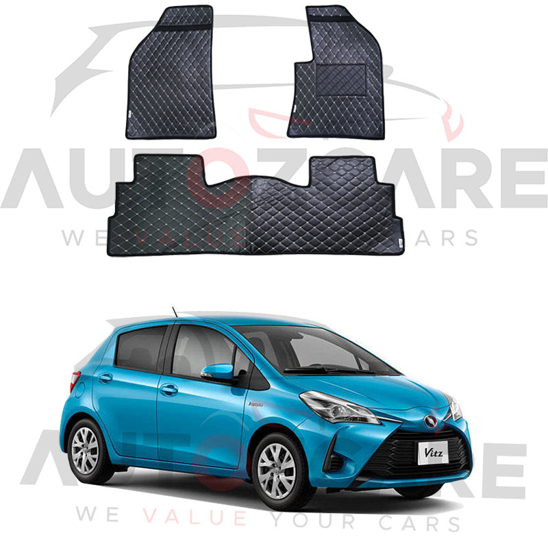 Toyota Vitz 7D Floor Mat ( Flat Style ) - Model 2012-2020