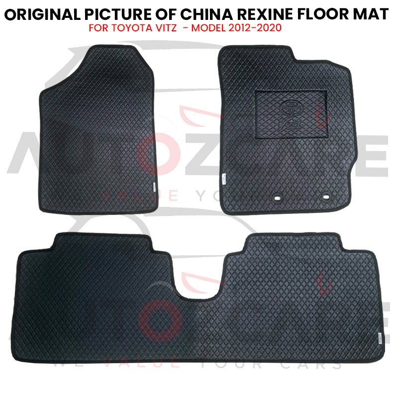 Toyota Vitz China Rexine Floor Mat 3PCS - Model 2012-2020