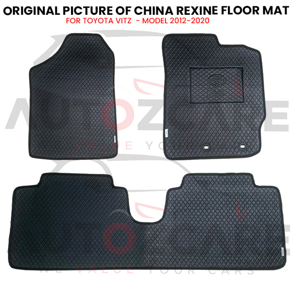Toyota Vitz China Rexine Floor Mat 3PCS - Model 2012-2020