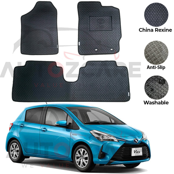 Toyota Vitz China Rexine Floor Mat 3PCS - Model 2012-2020