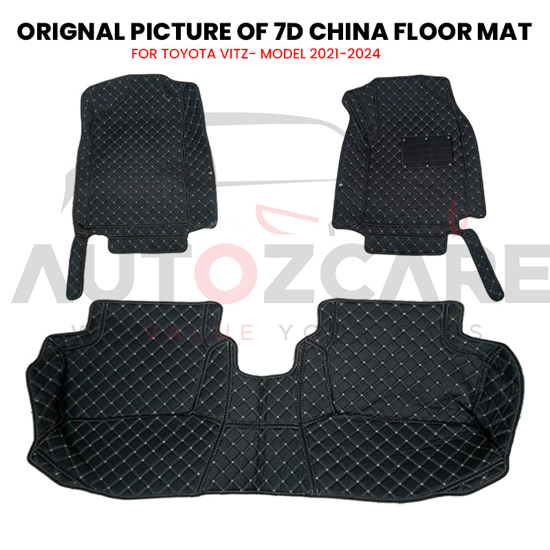 Toyota Vitz 7D Floor Mats - Model 2021-2024