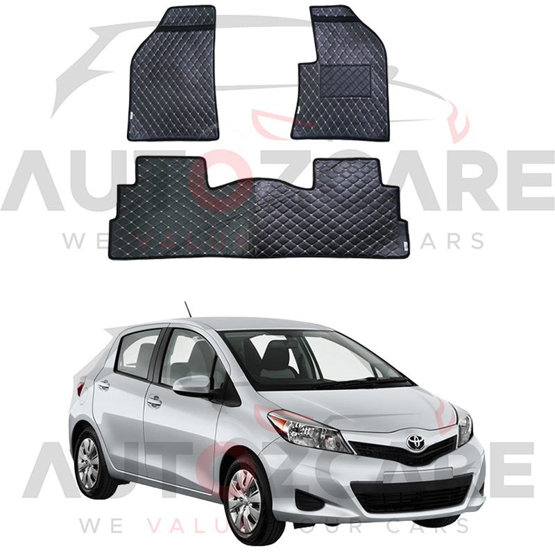 Toyota Vitz 7D Floor Mat ( Flat Style ) - Model 2021-2025