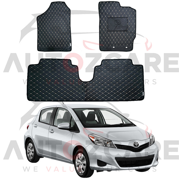 Toyota Vitz 7D Floor Mat (Flat Style) 3PCS - Model 2021-2025