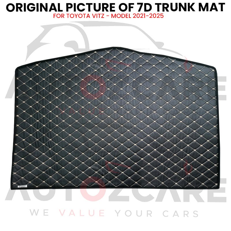 Toyota Vitz 7D Custom Car Trunk Mat - Model 2021-2025