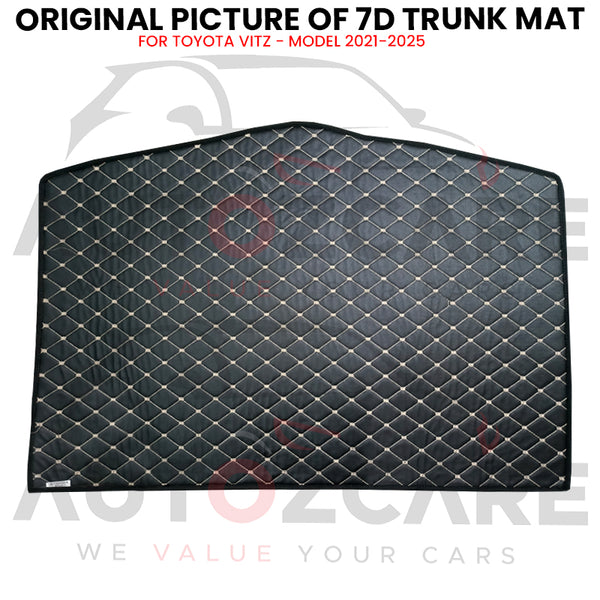 Toyota Vitz 7D Custom Car Trunk Mat - Model 2021-2025