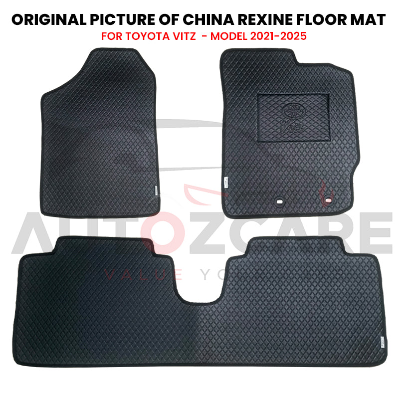 Toyota Vitz China Rexine Floor Mat 3PCS - Model 2021-2025
