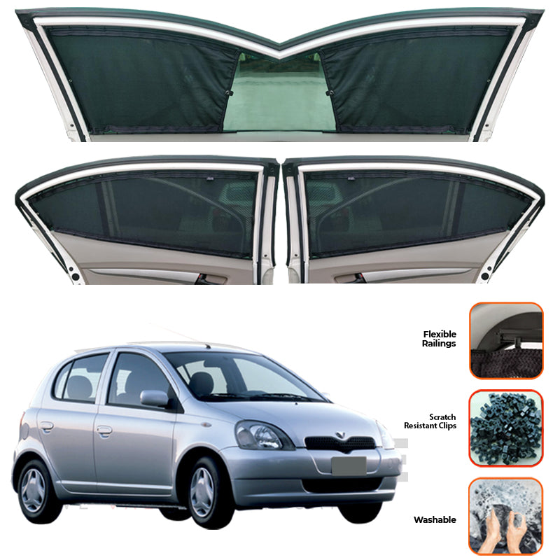 Toyota Vitz Custom Car Sliding Curtains - Model 1998-2004