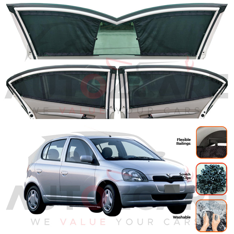 Toyota Vitz Custom Car Sliding Curtains - Model 1998-2004