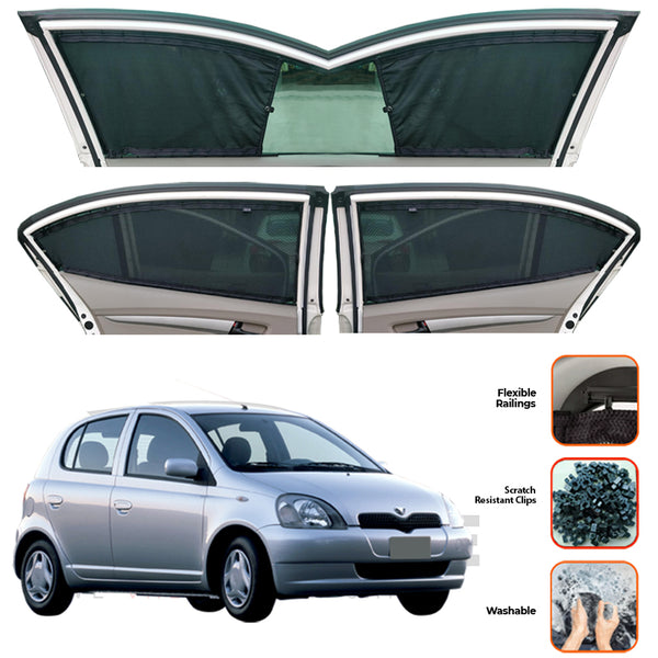 Toyota Vitz Custom Car Sliding Curtains - Model 1998-2004