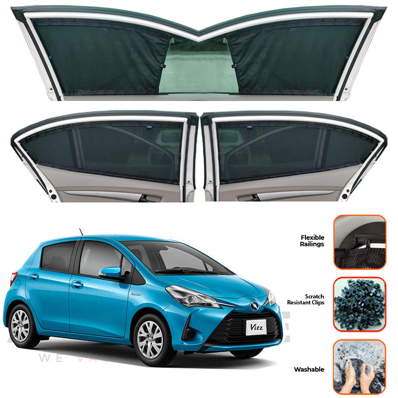 Toyota Vitz Custom Car Sliding Curtains - Model 2012-2020