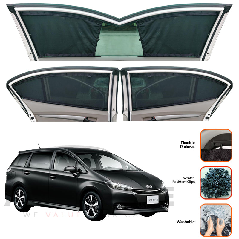 Toyota Wish Custom Car Sliding Curtains - Model 2009-2018
