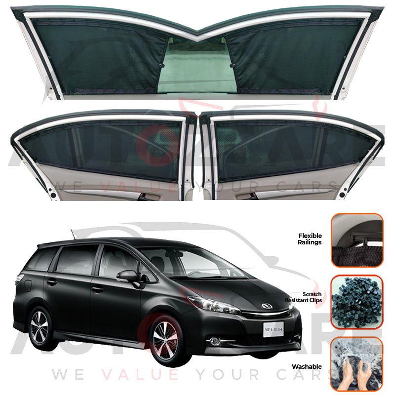 Toyota Wish Custom Car Sliding Curtains - Model 2009-2018
