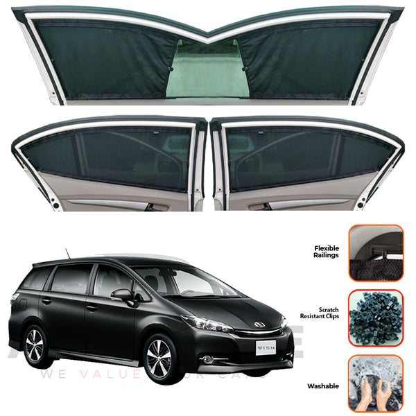Toyota Wish Custom Car Sliding Curtains - Model 2009-2018