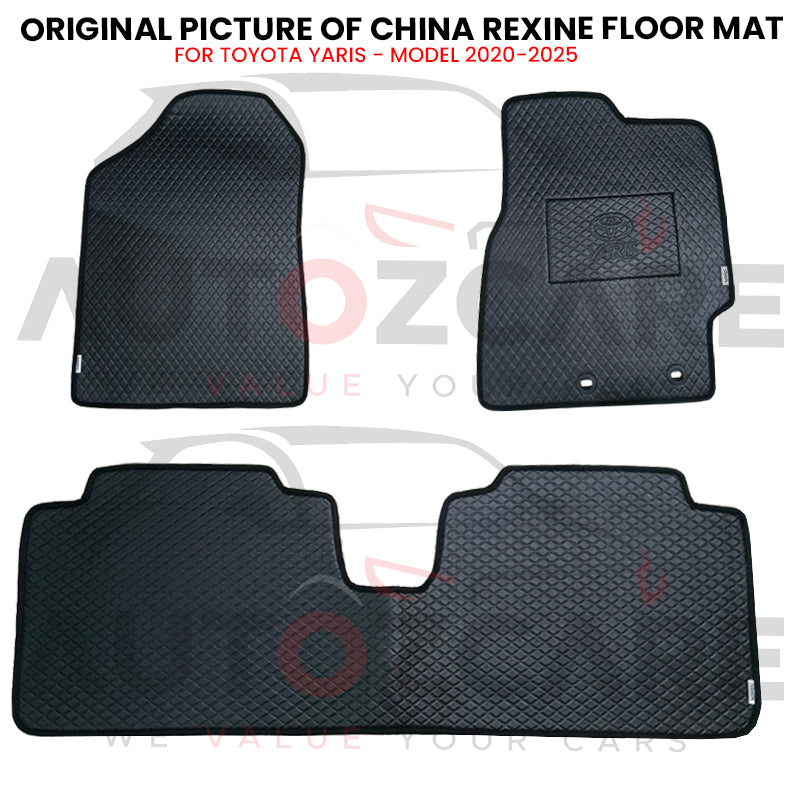 Toyota Yaris China Rexine Floor Mat 3PCS - Model 2020-2025