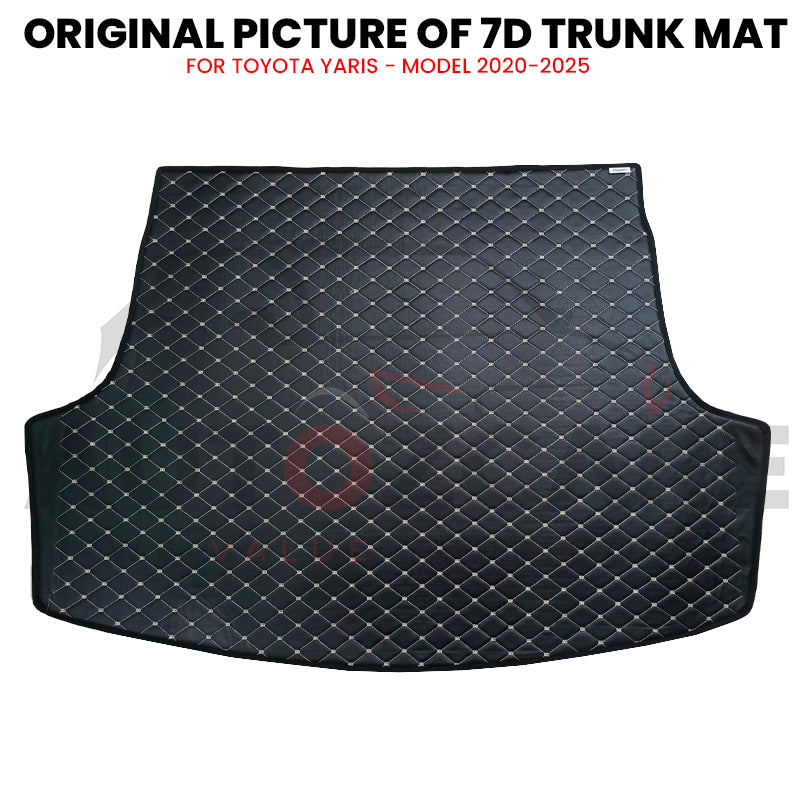 Toyota Yaris 7D Custom Car Trunk Mat - Model 2020-2025