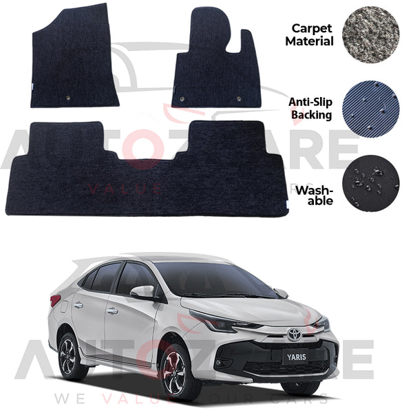 Toyota Yaris Genuine Fitting Carpet Floor Mat 3PCS - Model 2020-2025