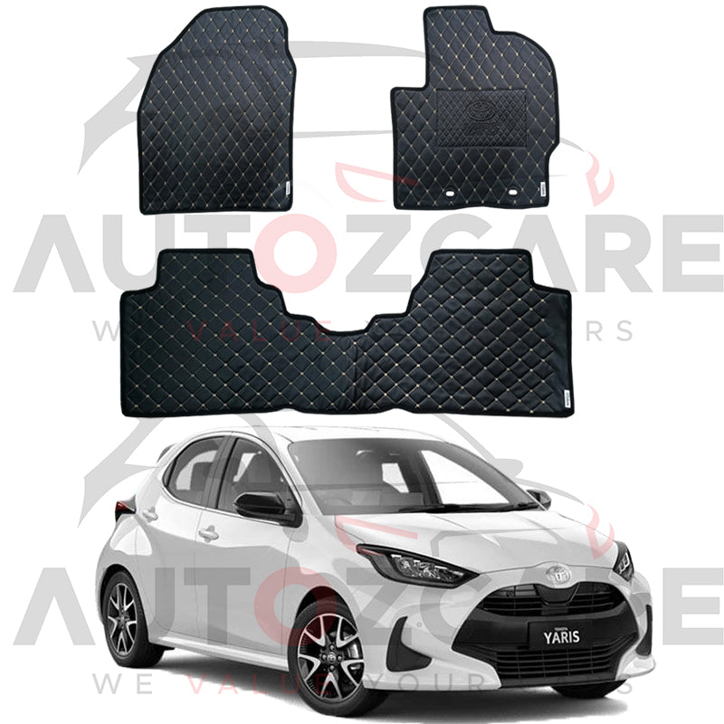 Toyota Yaris Hatchback 7D Floor Mat (Flat Style) 3PCS - Model 2019-2025