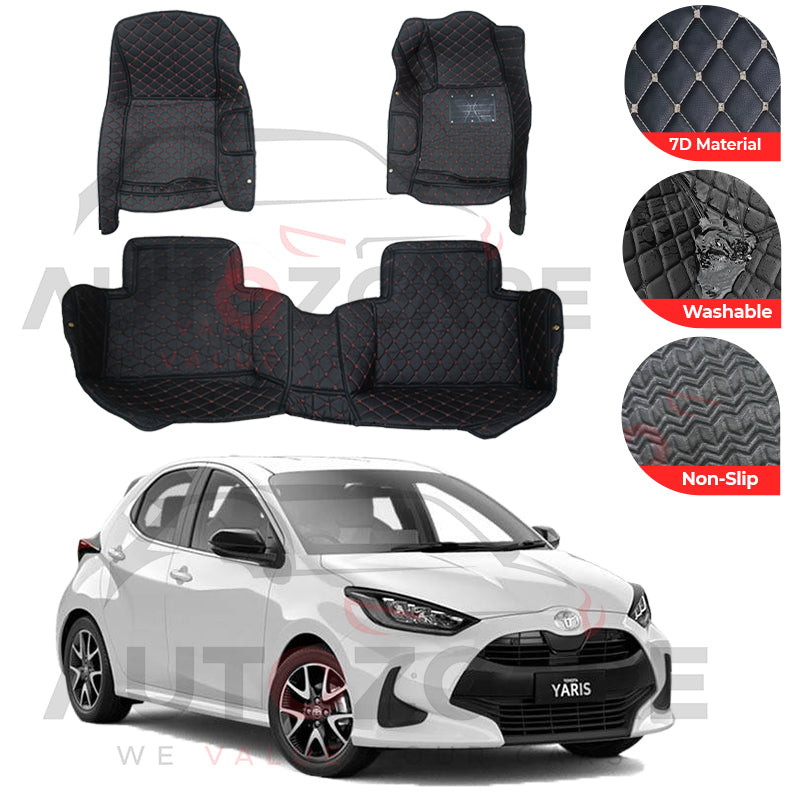 Toyota Yaris Hatchback 7D Floor Mat (Tray Style) 3PCS - Model 2019-2025