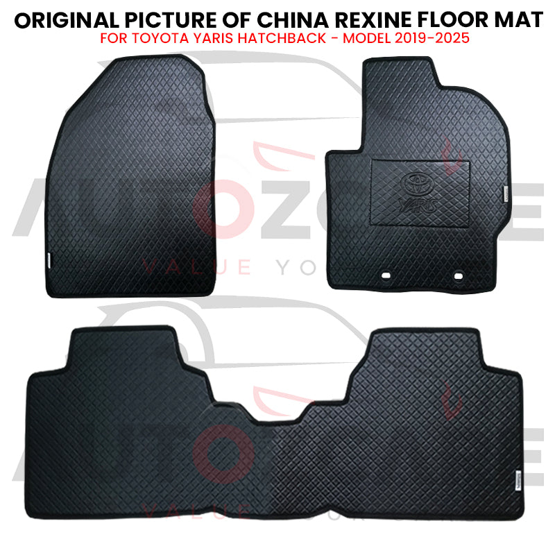 Toyota Yaris Hatchback China Rexine Floor Mat 3PCS - Model 2019-2025