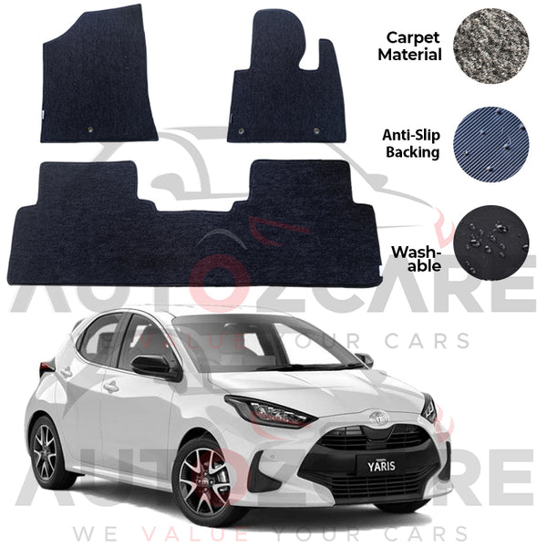 Toyota Yaris Hybrid Genuine Fitting Carpet Floor Mat 3PCS - Model 2019-2025